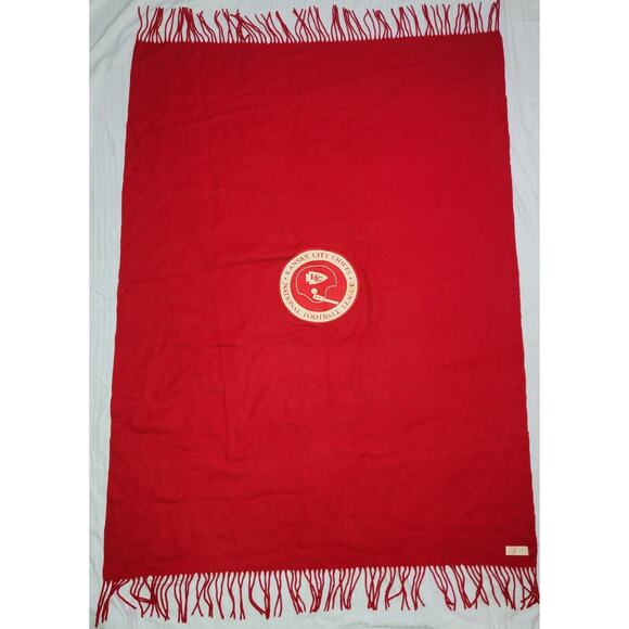 Kansas City CHIEFS Stadium Blanket PENDLETON Retro Red White 50" X 70" Wool - Picture 13 of 13